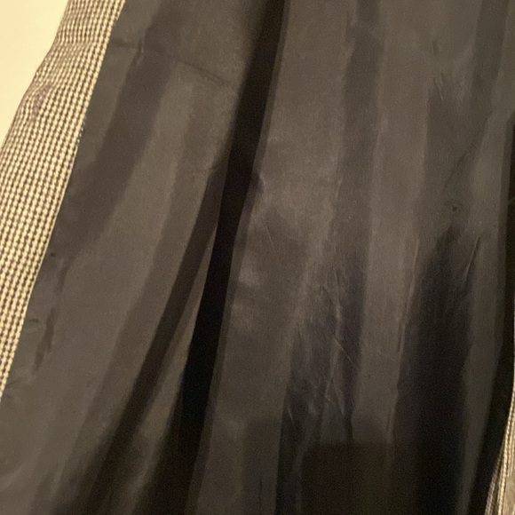 Joan Leslie Vintage Black & White Houndstooth Wool Button-Down Dress size 12 - Picture 8 of 12